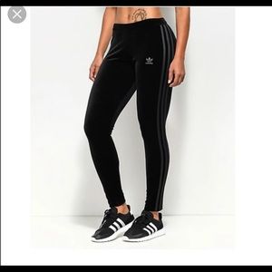 Velour adidas leggings